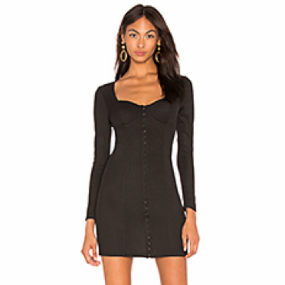 Revolve Long Sleeve Bustier Dress Sz M